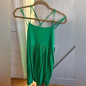 Old Navy Bright Green Strappy Midi Dress